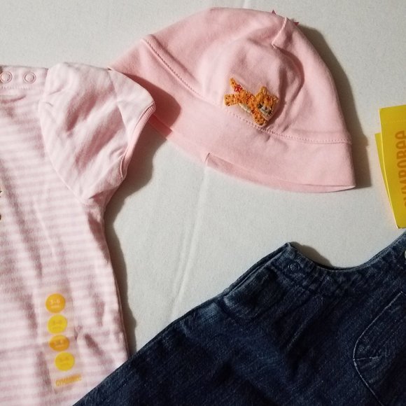 Gymboree Newborn Essentials {Jungle Parade} NWT 3-6 month overalls, bodysuit & 0 - Picture 4 of 5